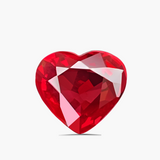 Vivid Red Heart Shaped Ruby Gemstone | Saratti