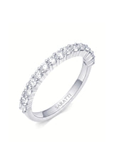 Round Diamond Half Eternity Band in White Gold