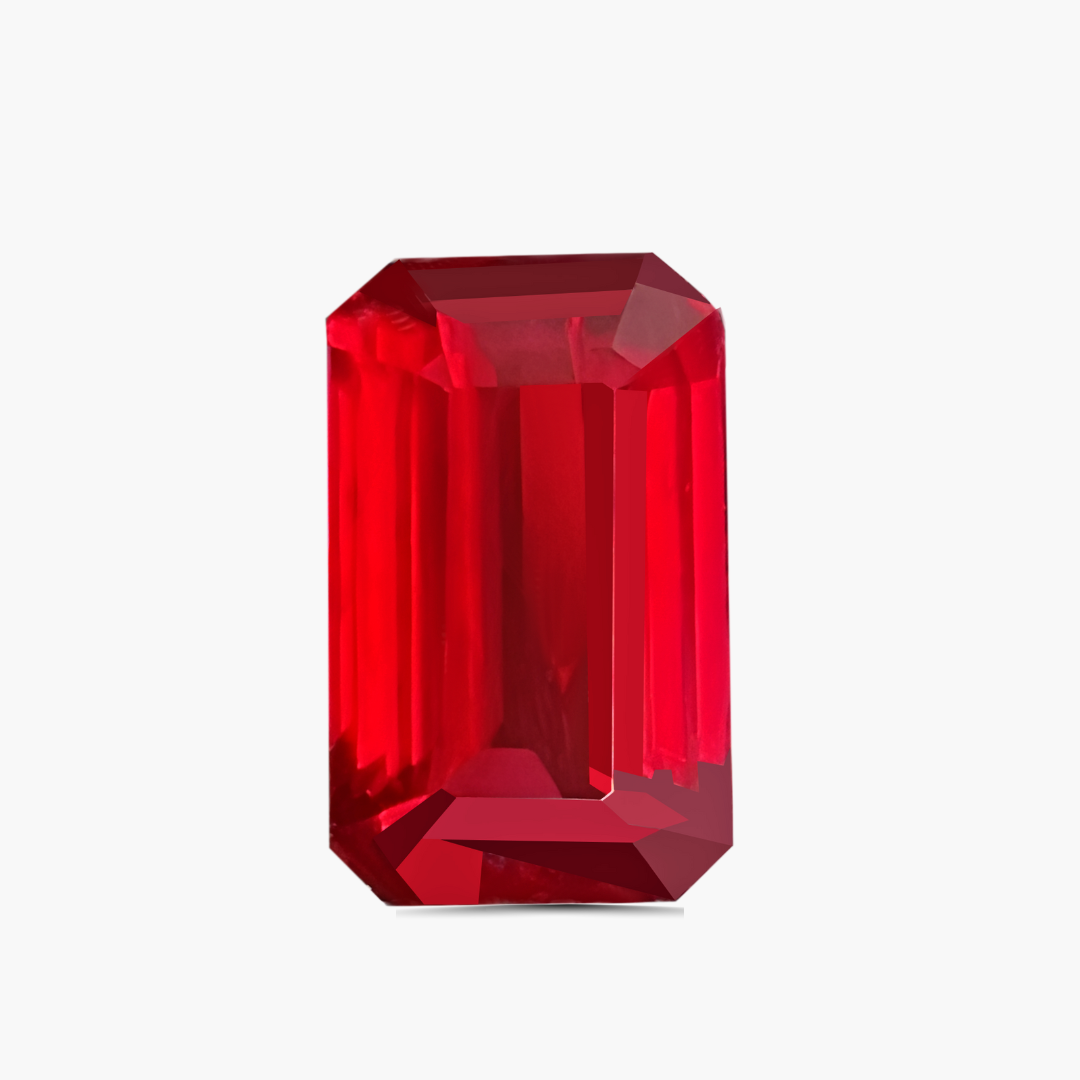 1.35cts Octagonal Cut Ruby Loose Gemstone Unheated | GRS Certified | Saratti