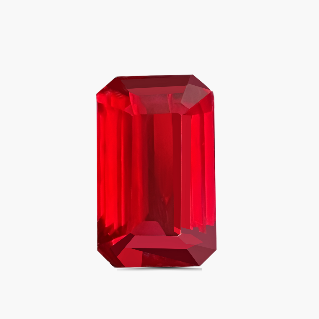 1.35 cts Octagonal Cut Ruby Loose Gemstone Unheated | GRS Certified