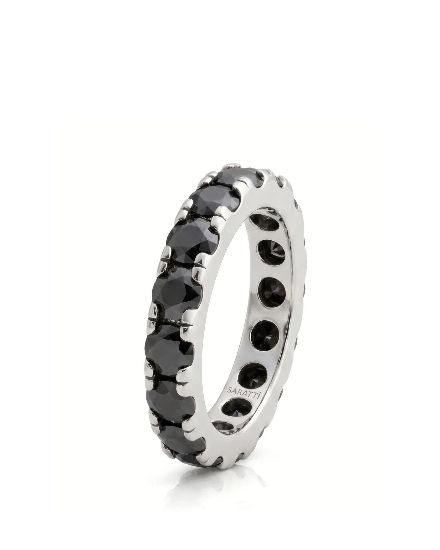 Black Natural Diamond Eternity Band