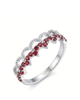 The Ember Tiara- Red Diamond Vintage-Inspired Yellow Gold Band