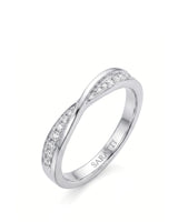 Twisted Shank Natural Diamond Eternity Wedding Band
