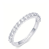 Round Diamond Half Eternity Band in White Gold