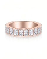 Radiant Cut Diamond Eternity Platinum Band