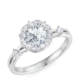 Emory – Eternal Presence Natural Round Diamond Halo Ring