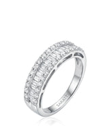 Rose Gold Eternity Band with Baguette and Round Diamonds