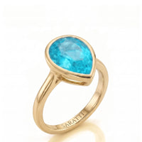 AUREX – Paraiba Tourmaline Bezel Setting – Pear