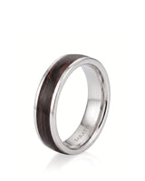 Enamel Ring with Wood Inspired Design