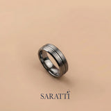 Two Tone Men's Band Comfort Fit Band