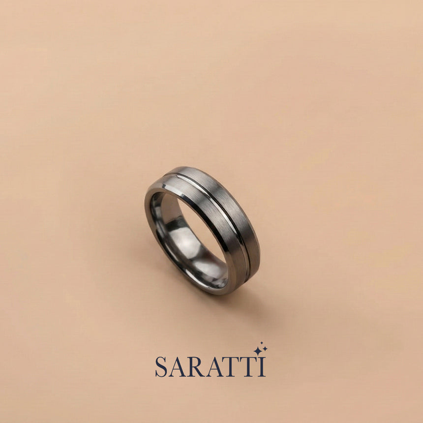 Two Tone Men's Band Comfort Fit Band