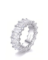 Emerald Cut Eternity Band in White Gold
