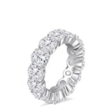 Thick Oval Diamond Wedding Bands 14 carats