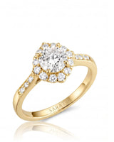 Alaya – Heavenly Harmony Natural Round Diamond Halo Engagement Ring