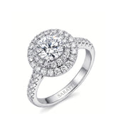 Keira – Gleaming Promise Natural Round Diamond Double Halo Ring