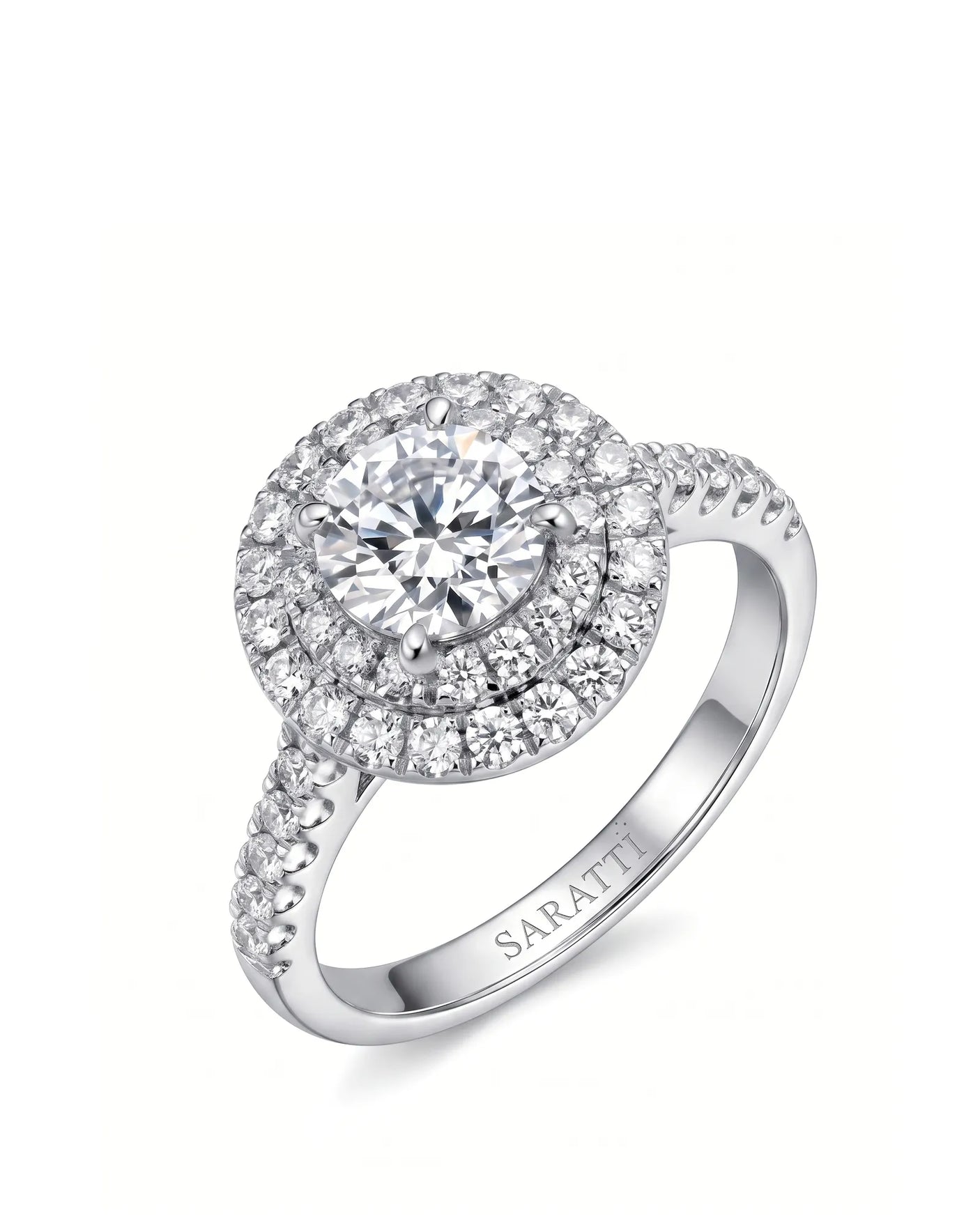 Keira – Gleaming Promise Natural Round Diamond Double Halo Ring