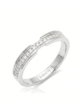Round Diamond Wedding Band in White Gold