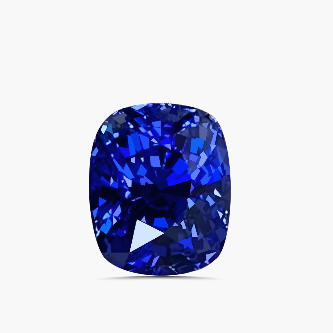 3.28 cts Madagascar Unheated Blue Sapphire | Cushion | GRS Certified | Saratti Jewelry
