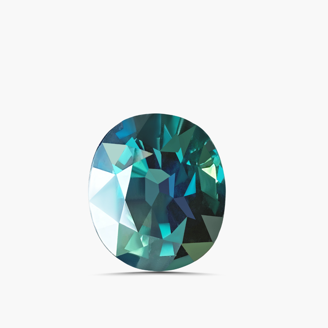 9.18 carats Green Natural Sapphire Gemstone Oval Shape