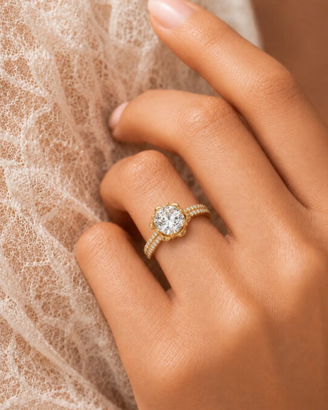 LAURE • Cushion Moissanite Yellow Ring