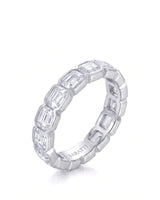 Emerald Cut Diamond Eternity Band in White Gold