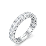 Radiant Cut Diamond Eternity Platinum Band