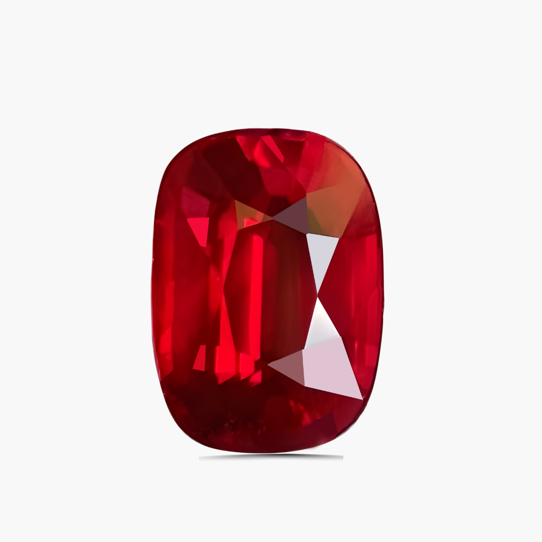 2.02 cts Pigeon Blood Red Unheated Ruby Cushion | GRS Certified