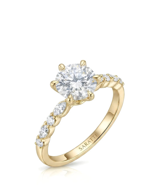 Faye – Natural Round Diamond Six-Prong Engagement Ring
