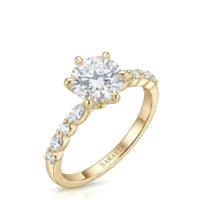 Faye – Natural Round Diamond Six-Prong Engagement Ring