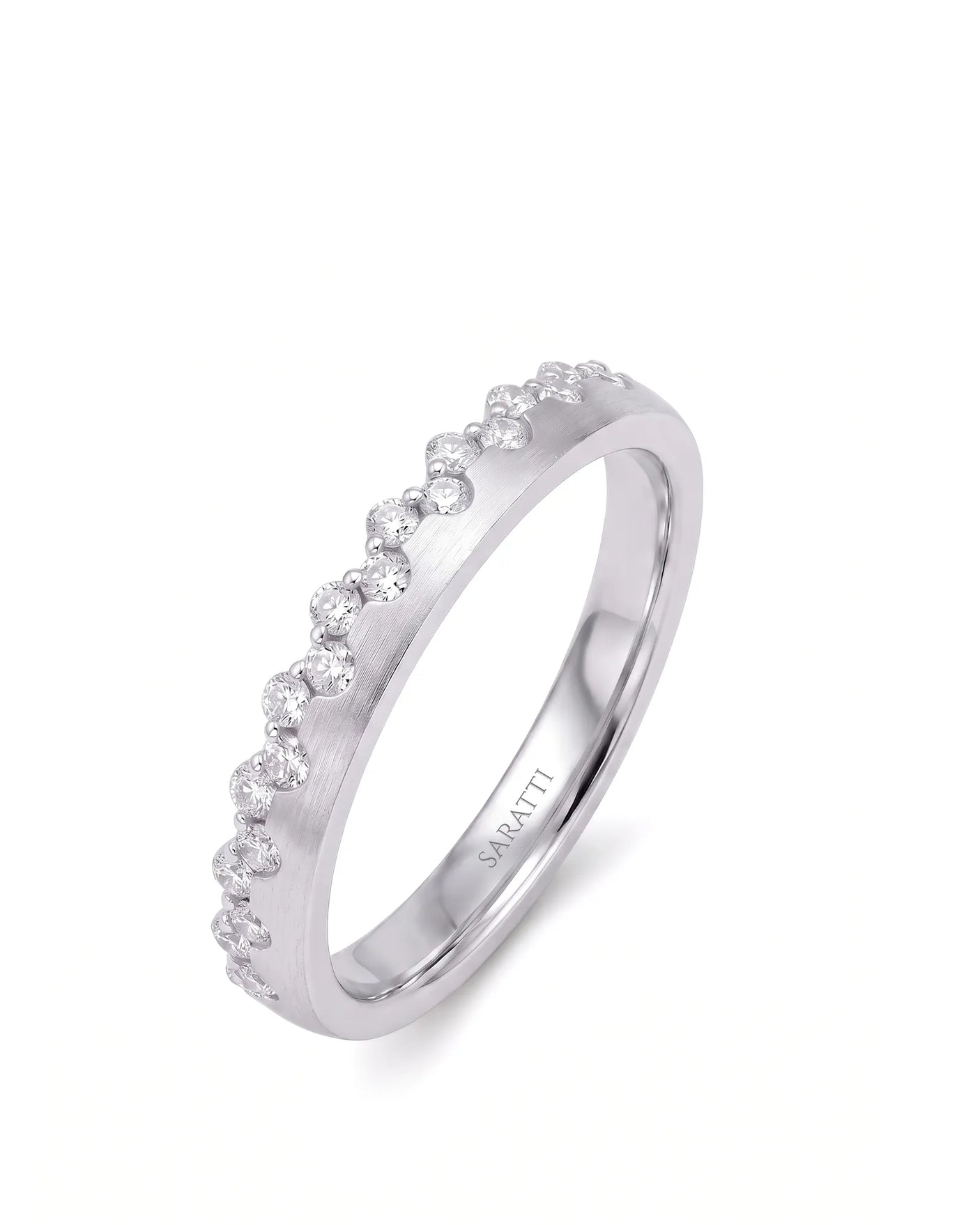 Princess Tiara Diamond Eternity Wedding Band