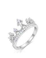Tiara Wedding Band with Diamonds in White Gold