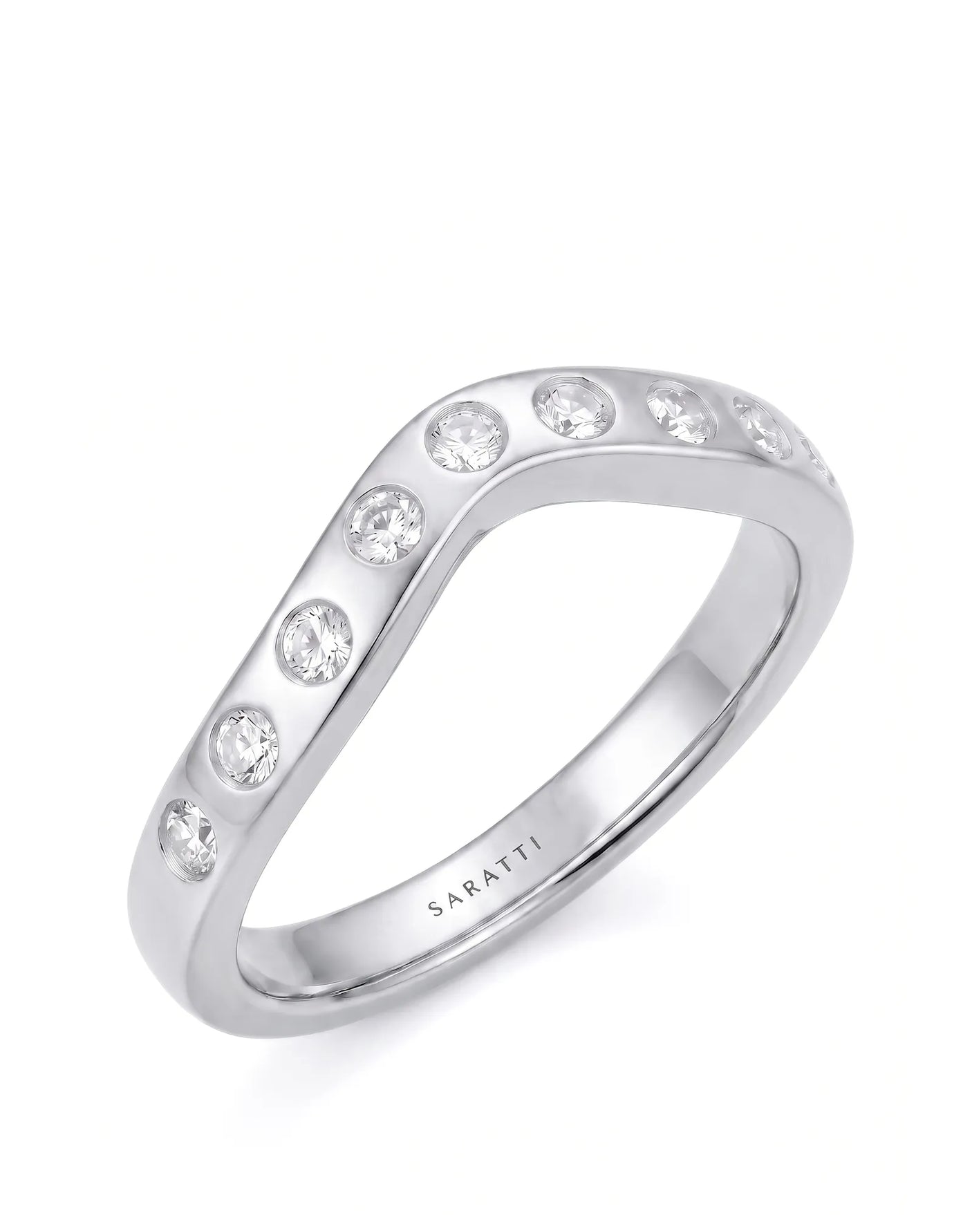 Yellow Gold Wedding Band with Diamonds