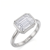 Natalia – Natural Emerald-Cut Diamond Bezel Ring