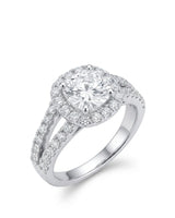 Erica • 2-carat Cushion Moissanite Ring in White Gold