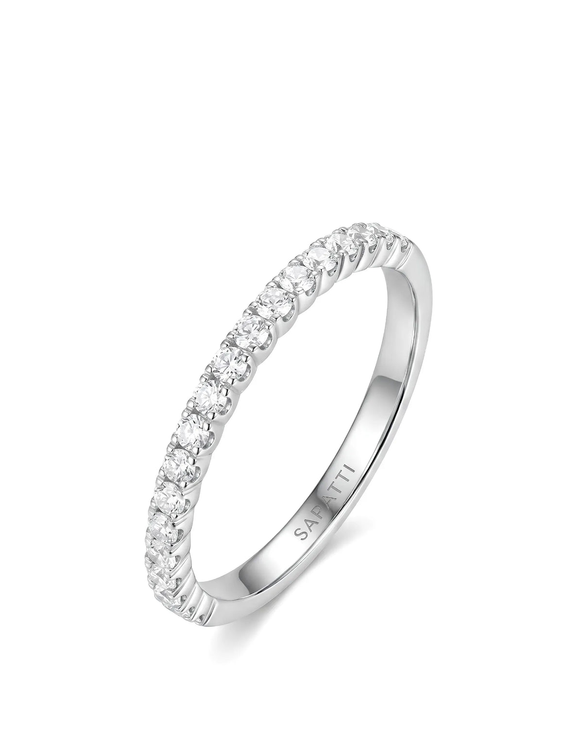 2mm Diamond Wedding Band in Yellow Gold