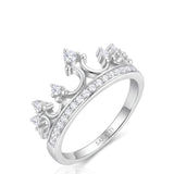 Tiara Wedding Band with Diamonds in White Gold