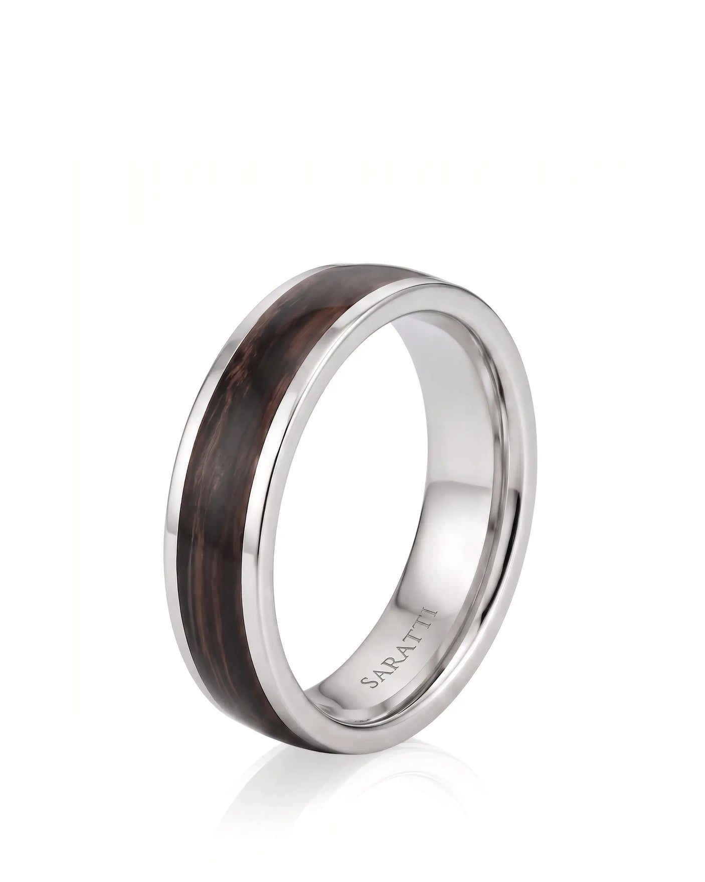 Enamel Ring with Wood Inspired Design