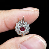 LAVINIA - Ruby Diamond Blossom Stud Earrings