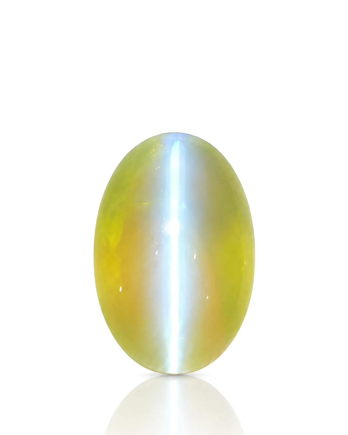 2.23 carats Natural Yellowish Green Cat's Eye Chrysoberyl | Oval Cabochon