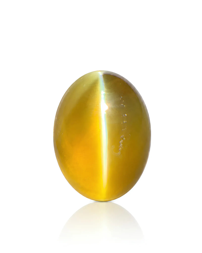 2.00 carat Natural vivid brownish yellow Cat's Eye Chrysoberyl oval cabochon loose gemstone | SARATTI