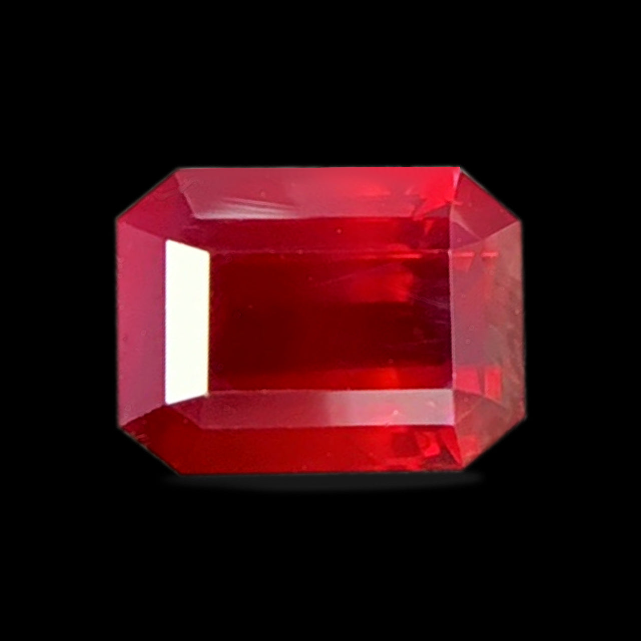 2.02 carats Octagonal Deep Red Ruby Gem | Unheated | GUILD Certified
