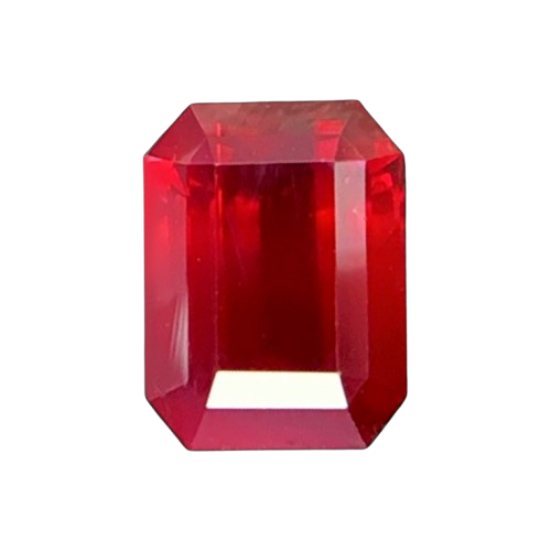 2.02 carats Octagonal Deep Red Ruby Gem | Unheated | GUILD