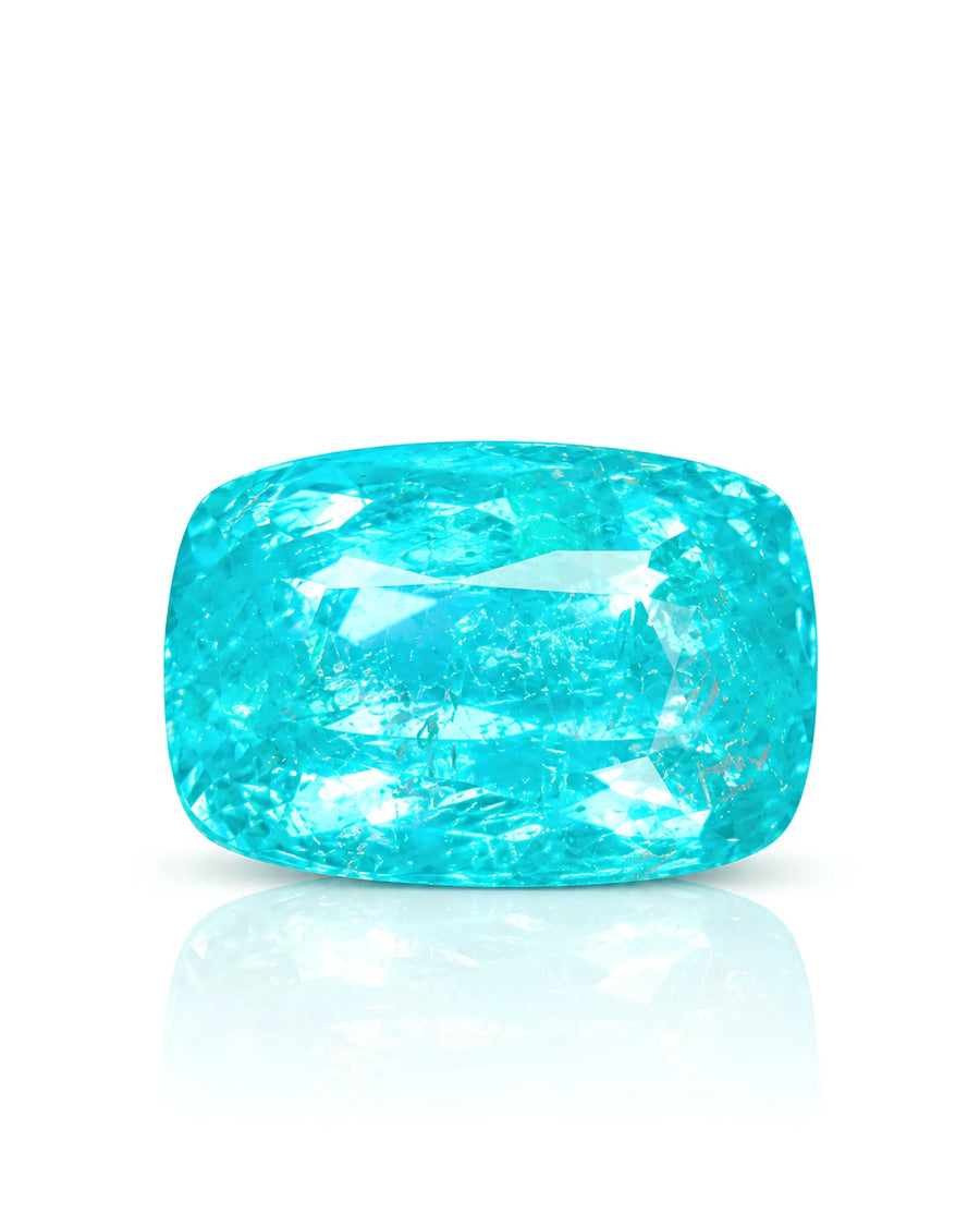 2.05ct Natural Neon Blue Paraiba-Type Tourmaline cushion main view | SARATTI