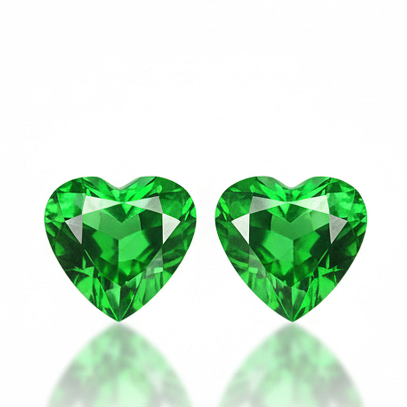 2.05ct Natural Tsavorite Heart Shape Matched Pair | SARATTI