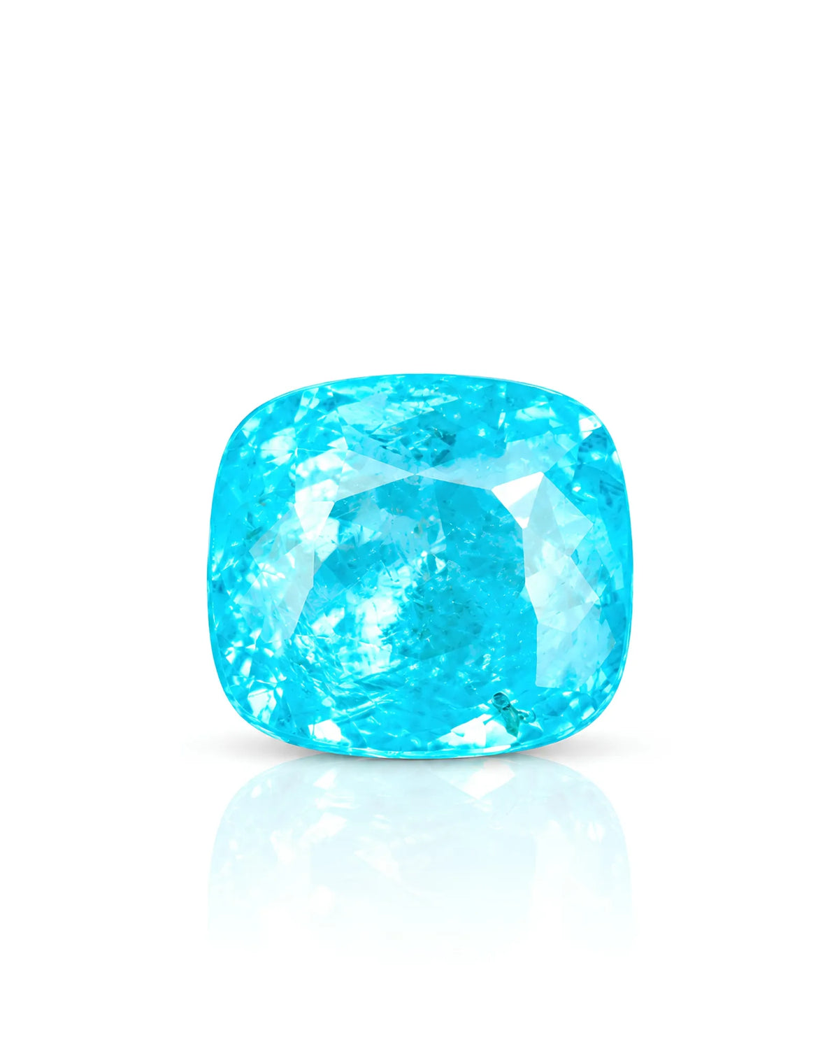 2.06ct Natural Neon Blue Paraiba-Type Tourmaline cushion main view | SARATTI