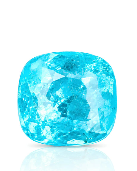 2.06ct Natural Neon Blue Tourmaline cushion main view | SARATTI