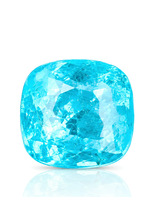 2.06ct Natural Neon Blue Tourmaline cushion main view | SARATTI