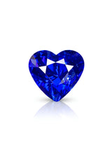 2.06ct Natural Royal Blue Sapphire Heart loose gemstone front view | SARATTI