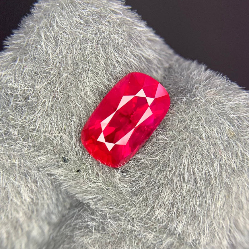 2.07cts Elongated Cushion Cut Ruby Gem | Saratti