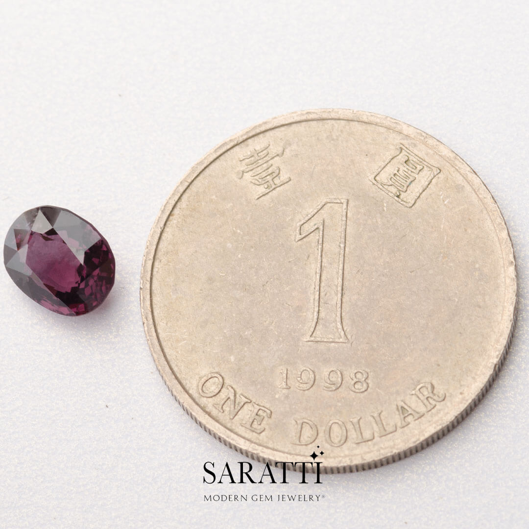 2.08cts Oval Purple Natural Spinel Gemstone